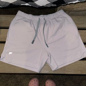 Lavender and Teal Men’s Small Fabletics Shorts